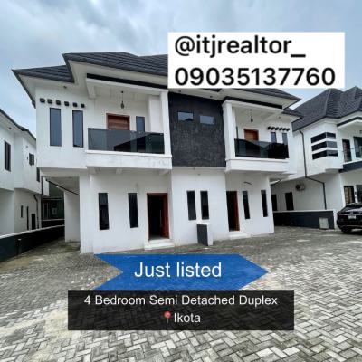 Lovely 4 Bedroom Semi Detached Duplex with Bq, Ikota, Lekki, Lagos, Semi-detached Duplex for Sale