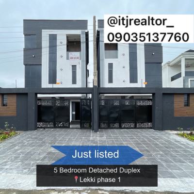Stunning 5 Bedroom Detached Duplex with Bq, Lekki Phase 1, Lekki Phase 1, Lekki, Lagos, Detached Duplex for Sale
