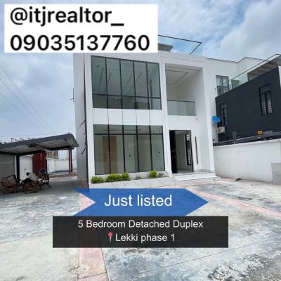 Stunning 5 Bedroom Detached Duplex with Swimming Pool, Gym and Bq, Lekki Phase 1, Lekki, Lagos, Detached Duplex for Sale