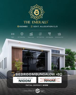 Ultra Modern 3 Bedroom Bungalow with Bq at The Emerald, Ogombo Off Abraham Adesanya, Lekki, Lagos, Detached Bungalow for Sale
