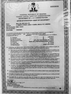Prime Land with C of O in Guzape Ii, Guzape Ii, Guzape District, Abuja, Residential Land for Sale