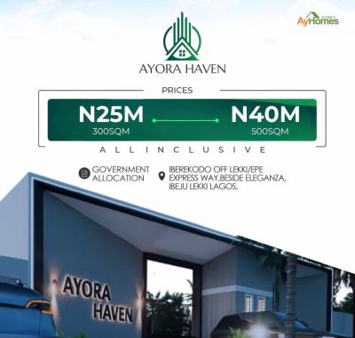 Grab a Slice From Ayora Haven, All Fenced Land, Ibeju Lekki, Lagos, Residential Land for Sale