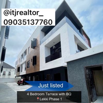 Stunning 4 Bedroom Terrace Duplex with Bq, Lekki Phase 1, Lekki Phase 1, Lekki, Lagos, Terraced Duplex for Sale