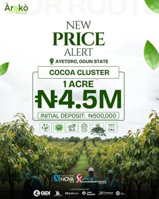 Cocoa Farm, Cocoa Estate, Aroko Farm Resort, Oyo, Ibadan, Oyo, Commercial Land for Sale