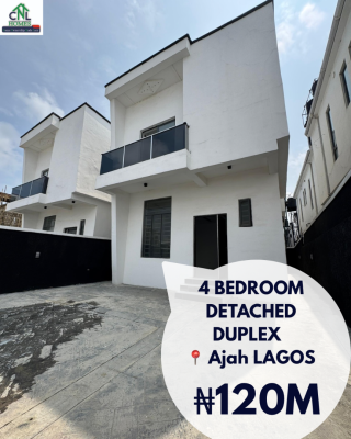 4 Bedroom Detached Duplex, Ajah Lagos, Ajah, Lagos, Detached Duplex for Sale