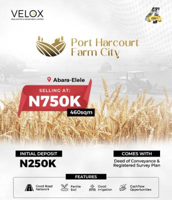 Farm City -- Own Profitable Farmland for Oil Palm, Plantain Others, Port Harcourt Farm City Abara Elele, Etche, Rivers, Land for Sale