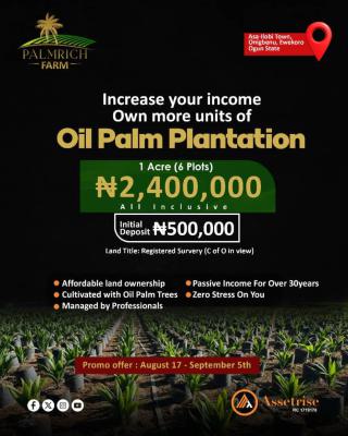 Most Affordable 100% Dry Land Suitable for Investment, Asa Ilobi, Ilaro Road, Onigbedu, Ewekoro, Ogun, Mixed-use Land for Sale
