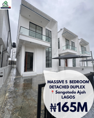 Massive 5 Bedroom Detached Duplex, Sangotedo Ajah Lagos, Sangotedo, Ajah, Lagos, Detached Duplex for Sale