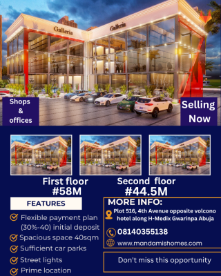 Shop/office Space, 4th Avenue, Opp. Volcano Hotel., Gwarinpa, Abuja, Shop for Sale