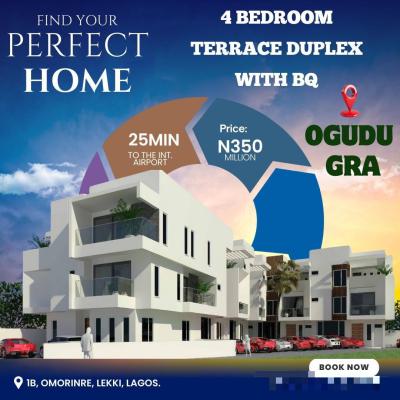 4 Bedroom Terrace Duolex with Bq for Distress, Ogudu Gra Lagos, Gra, Ogudu, Lagos, Terraced Duplex for Sale