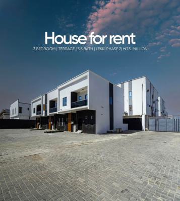 Serviced 3 Bedrooms Terrace House, Scheme 2 Abraham Adesanya Ajah, Ajah, Lagos, Terraced Duplex for Rent