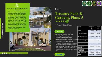 Estate Land Selling 540sqm, Treasure Parks and Gardens Phase 4 Estate, City of God, Simawa, Ogun, Mixed-use Land for Sale