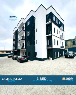 Newly Built 3 Bedroom Apartment with Bq in a Good Neighborhood  Loca, Ogba, Ikeja, Lagos, Flat / Apartment for Sale