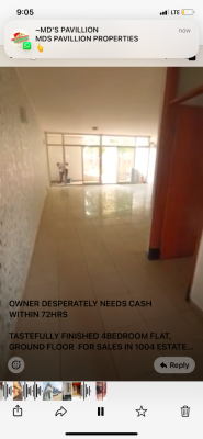Distress Property Tastefully Finished 4bed Flat Ground Floor in Vi, 1004 Estate ,victoria Island ,lagos , Nigeria, Victoria Island (vi), Lagos, Flat / Apartment for Sale