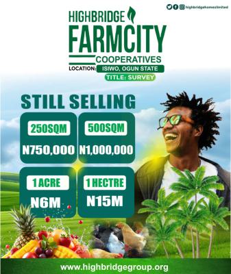 Farm City, Isiwo Few Minutes After Epe Toll Gate, Km 46, Ogun, Mixed-use Land for Sale