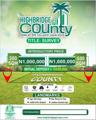 Highbridge County, Isiwo, a Few Minutes From Epe Toll Gate, Km 46, Ogun, Mixed-use Land for Sale