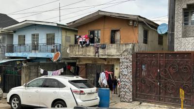 a Dilapidated Building Sitting on Half Plot, Off Ramat Crescent, Ogudu, Lagos, Mixed-use Land for Sale