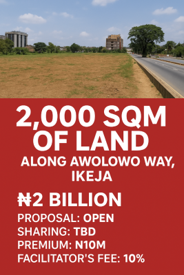 2000 Sqm of Land with Cofo, Awolowo Way Ikeja, Ikeja, Lagos, Land Joint Venture
