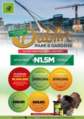 Land, Dublin Park and Gardens, Ikere, Ekiti, Land for Sale