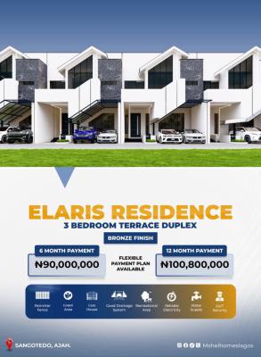 Mshel Elaris Residence, Olokonla Bus Stop, Sangotedo, Ajah, Lagos, Terraced Duplex for Sale