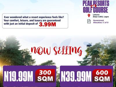 Beautiful Golf Estate Land, Peak Resort and Golf Course, Lakowe, Ibeju Lekki, Lagos, Land for Sale