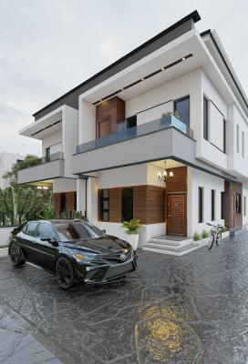 2 Wings of 4 Bedroom Semi-detached Duplex with a Room Bq, Gra Phase 1, Magodo, Lagos, Semi-detached Duplex for Sale
