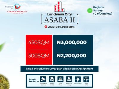 a Dry Table Land in a Developing Location, Landview City Estate Phase 2, Asaba, Delta, Land for Sale