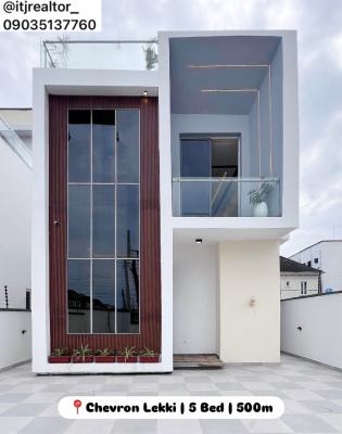 Contemporary 5 Bedroom Detached Duplex with Cinema,gym,pool and Bq, Chevron, Lekki, Lagos, Detached Duplex for Sale