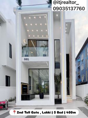 Contemporary 5 Bedroom Detached Duplex with Swimming Pool and Bq, 2nd Toll Gate, Lekki, Lagos, Detached Duplex for Sale