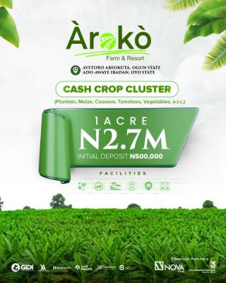 Aroko Farm & Resort Own Profitable Farmland with Modern Resort Living, Ado Awaye Ibadan Oyo State/, Abeokuta North, Ogun, Mixed-use Land for Sale