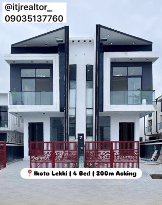 Contemporary 4 Bedroom Semi Detached Duplex with Bq, Ikota, Ikota, Lekki, Lagos, Semi-detached Duplex for Sale