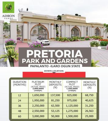 Land, Pretoria Parks and Gardens Estate Papalanto, Ilaro, Yewa South, Ogun, Mixed-use Land for Sale