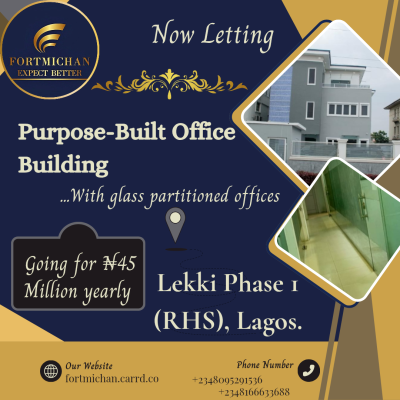 Commercial 2-storey Office Building, Right, Lekki Phase 1, Lekki, Lagos, Office Space for Rent