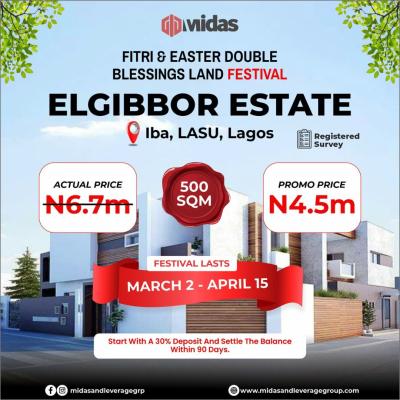 Elgibbor Estate Land - Open Plan Purchase, Lasu Road, Iba, Ojo, Lagos, Residential Land for Sale