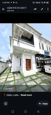 Fully Furnished 4-bedroom Semi-detached Duplex + 2 Living Rooms, Idado, Lekki, Lekki, Lagos, Semi-detached Duplex for Rent