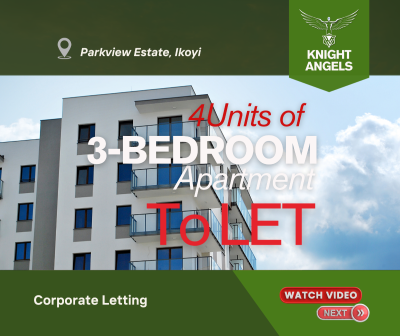 4 Units of Luxury 3 Bedroom Apartment, Estate, Parkview, Ikoyi, Lagos, Flat / Apartment for Rent