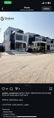 Luxuriously Fashioned 5 Bedroom Detached Duplex, Lekki Phase 1, Lekki, Lagos, Detached Duplex for Sale
