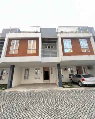 Lovely 4 Bedroom Terrace Duplex with Pool,gym and Bq, Chevron New Road, Lekki, Lagos, Terraced Duplex for Sale