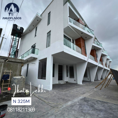 Contemporary 4 Bedroom Terrace Duplex with a Bq, Ikate, Lekki, Lagos, Terraced Duplex for Sale