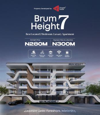 Brum Height 7 Apartments, Luxury 2 Bedroom Apartment with Pool, Gym, Lekki Foreshore, Off Freedom Way Lekki Phase 1 Lagos, Lekki Phase 1, Lekki, Lagos, Flat / Apartment for Sale