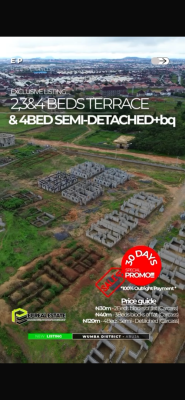 4 Bedroom Terrace Duplex with Bq, Wumba, Abuja, Terraced Duplex for Sale