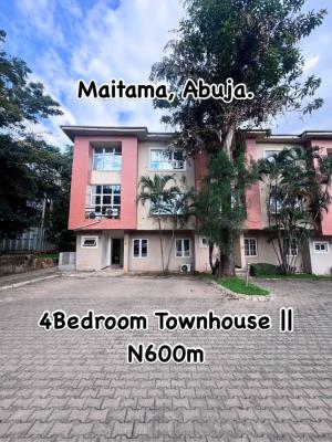 4 Bedroom Terrace with Maids Room in a Serene Environment, Maitama District, Abuja, Terraced Duplex for Sale
