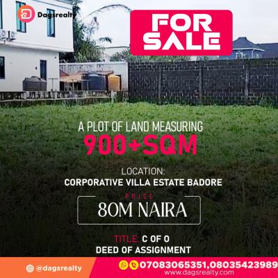Premium Residential Land in a Highbrow Estate — Corperative Villa Estate, Badore, Ajah, Lagos