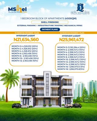 Luxury 1 Bedroom Apartment with Excellent Facilities, Hutu Abuja, Airport Road, Before Centenary City, Lugbe District, Abuja, Block of Flats for Sale