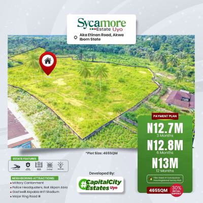 Land with Power of Attorney and Registered Survey Plan., Sycamore  Nestled in Ndon Obot Idim,  Ikot Otong Nsit  in Nsit Ibom, Esit-eket, Akwa Ibom, Residential Land for Sale