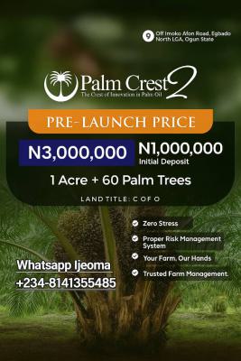 Own a Palm Oil Farm Land & Earn Big, Palm Crest Estate Phase 2, Imeko Afon, Ogun, Mixed-use Land for Sale