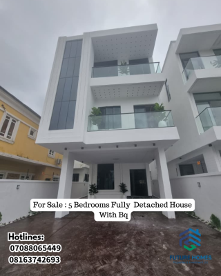 5 Bedrooms Fully  Detached House with Bq, Chevron, Lekki, Lagos, Detached Duplex for Sale