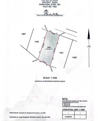 Residential Plot Sized 2013sqm with Fcda C of O Title, Gudu, Abuja, Residential Land for Sale