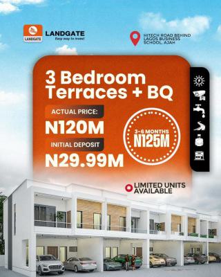 Off Plan 3 Spacious Terraced Duplex Bedroom with Bq, Landgate Homes/hitech Road, Ajah, Lagos, Terraced Duplex for Sale