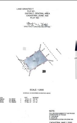 4839sqm Strategic Land Available, Central Area Phase 2, Abuja, Mixed-use Land for Sale